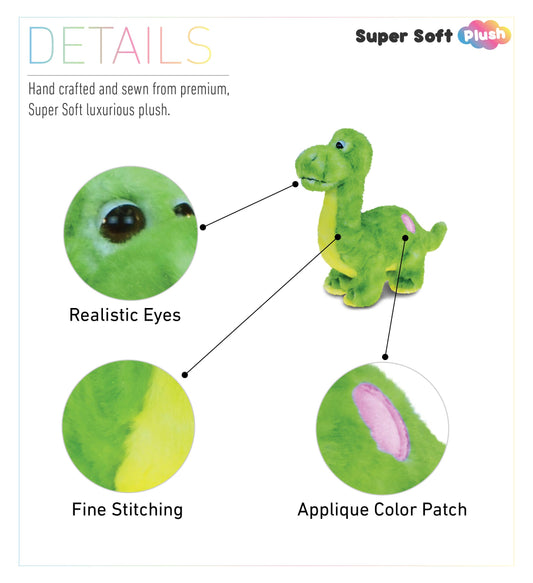 Peluche súper suave - Dinosaurio verde