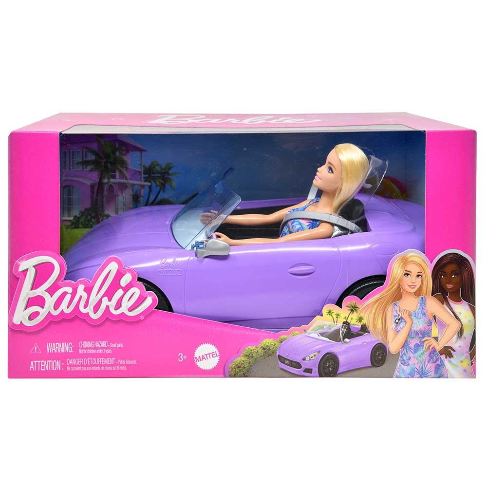 Barbie Coche Descapotable y Muñeca