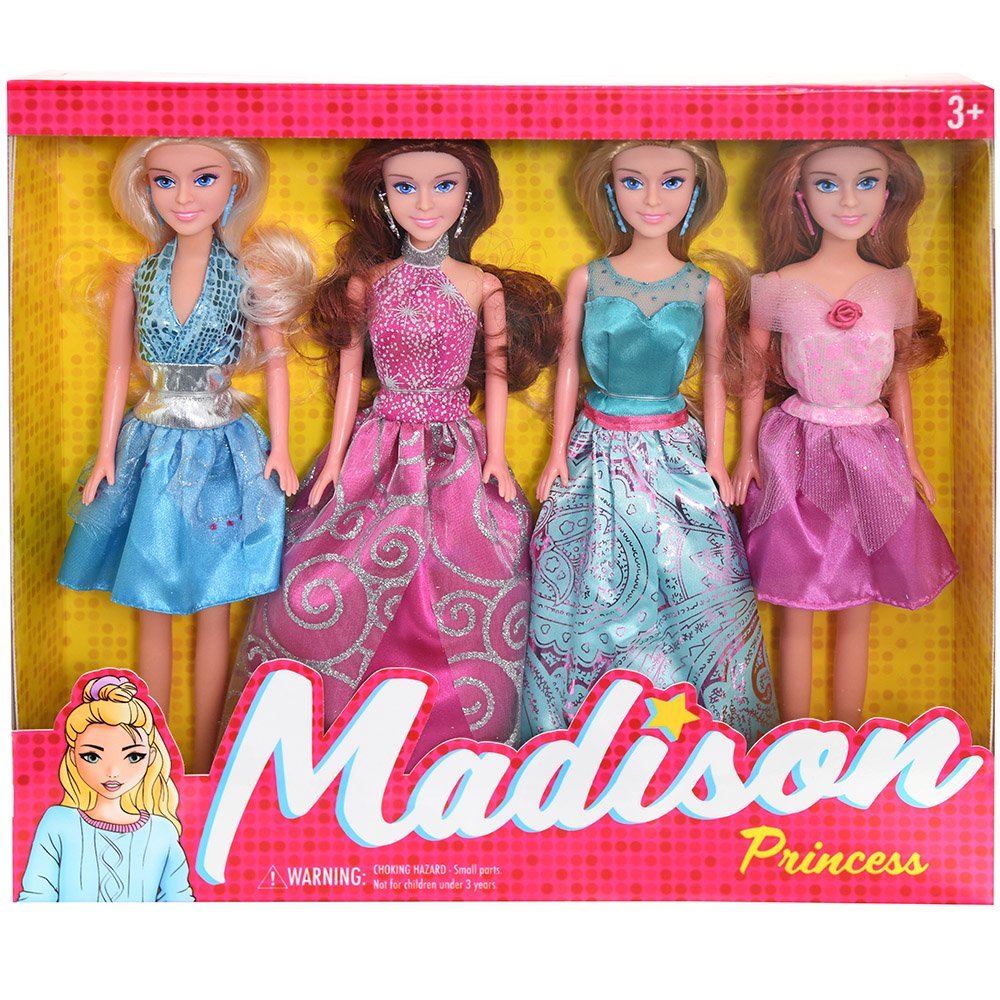 Muñecas Princesas Madison 4pz