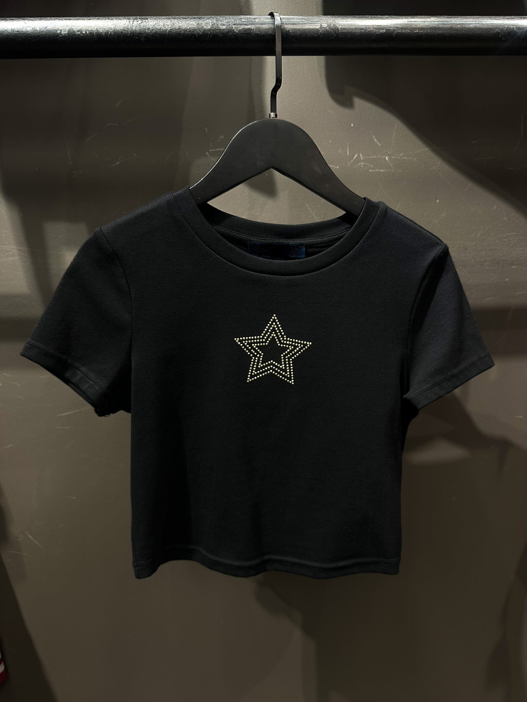 Starlight Rhinestone Crop Tee