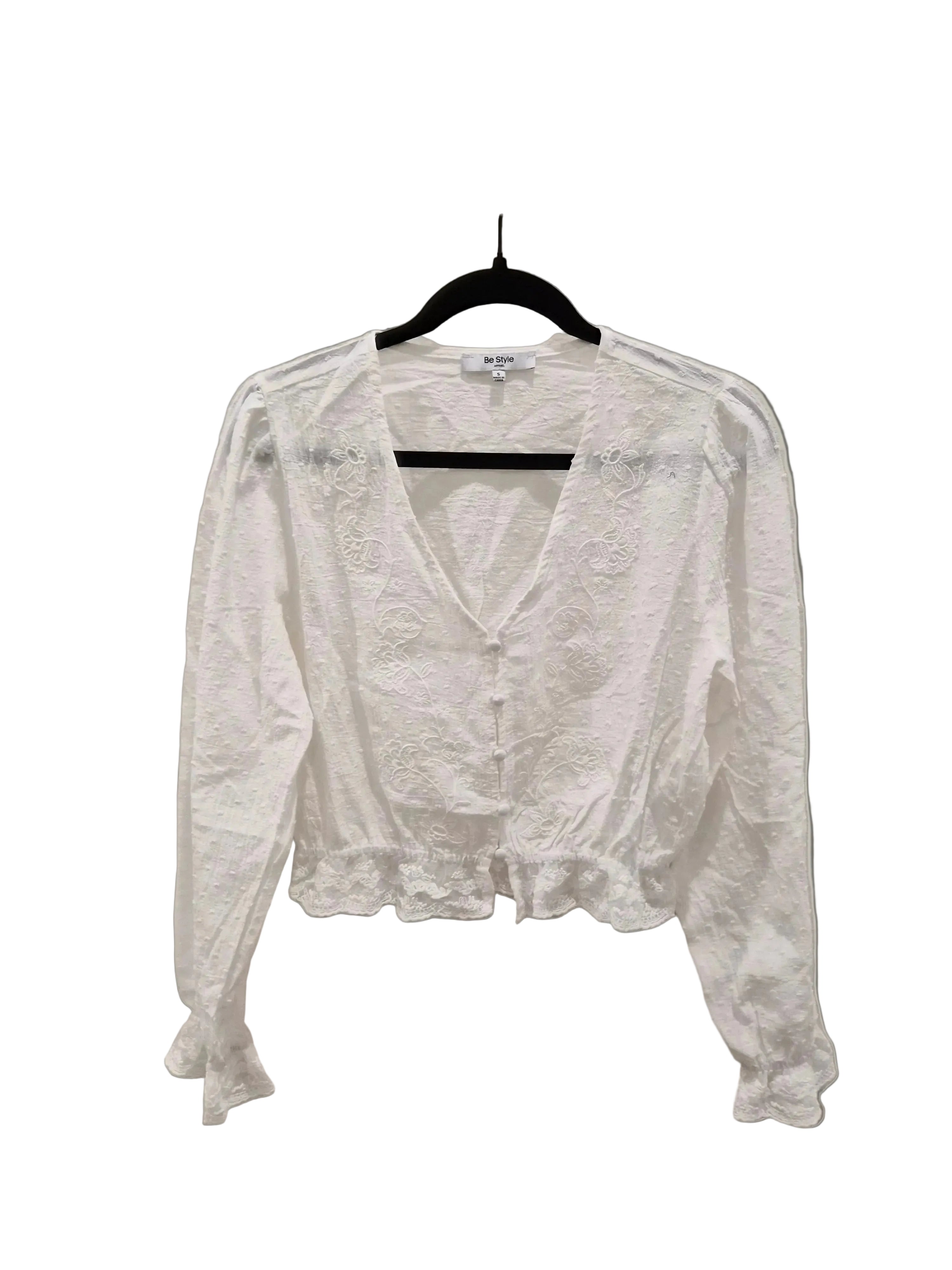 Isabella Floral Lace Crop Blouse