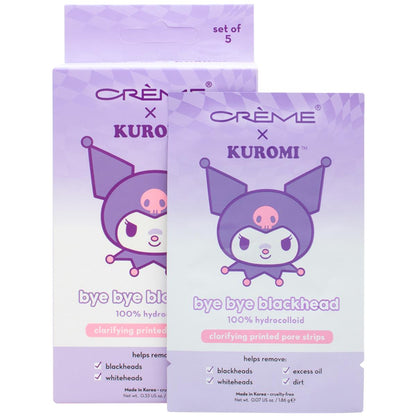 CREME x Kuromi Bye Bye Blackhead 100% Hydrocolloid Clarifying Printed Pore Strips