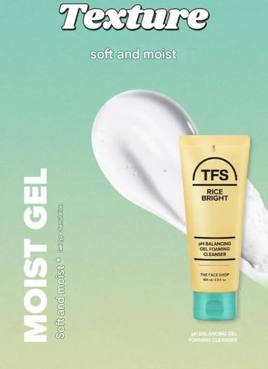 The Face Shop Limpiador Espumoso en Gel PH Balanceado de Arroz Luminoso