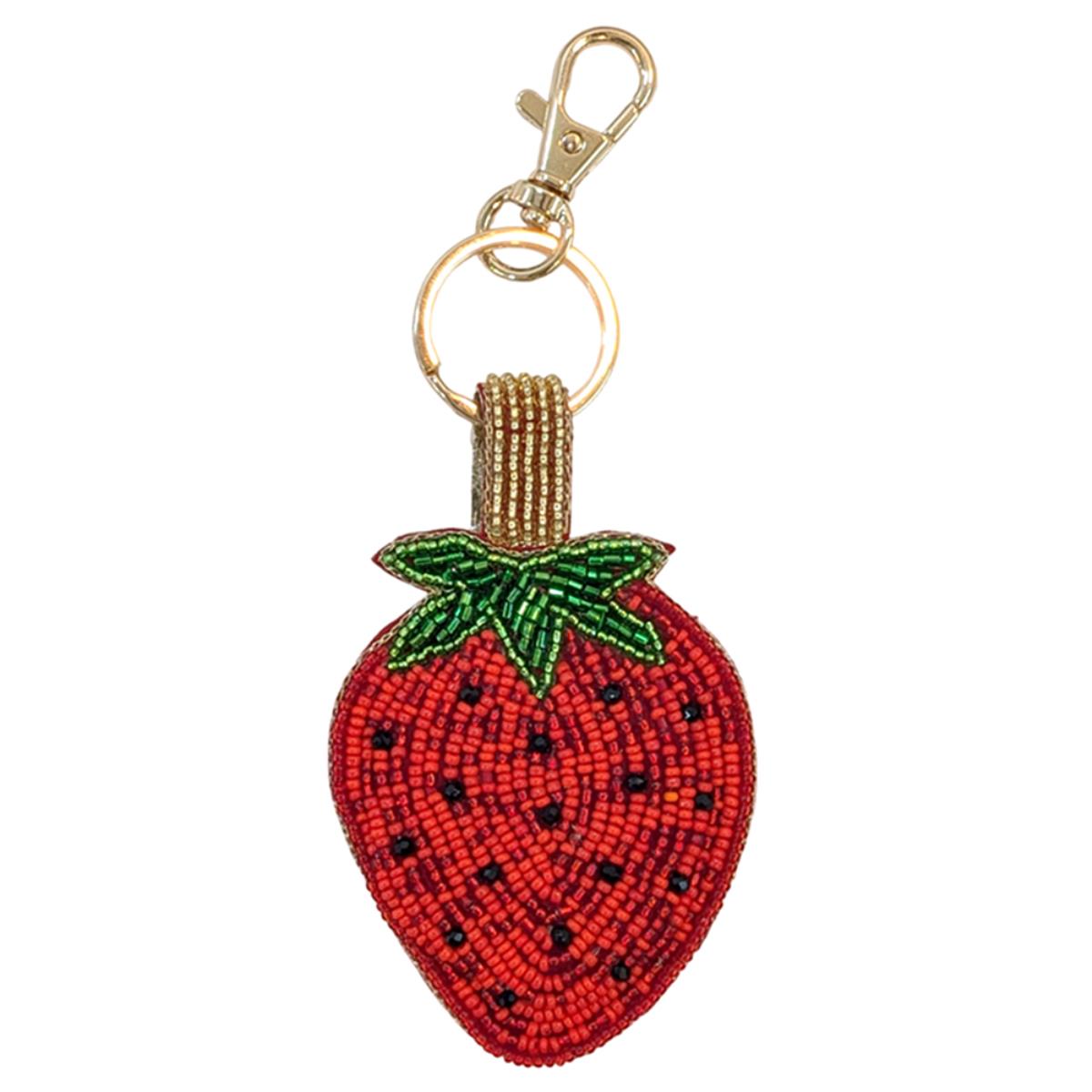 Strawberry Bead Keychain