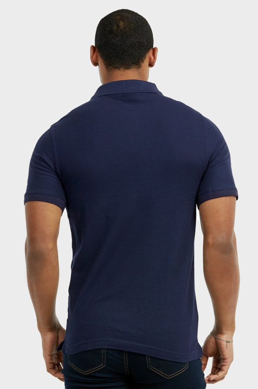 Polo slim fit de hombre azul marino