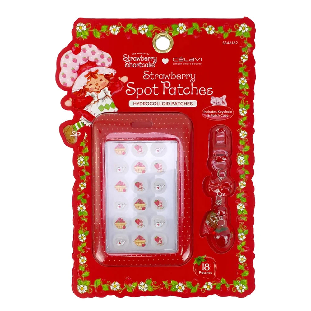 Strawberry Shortcake Spot Patches W/ Keychain and Patch Case