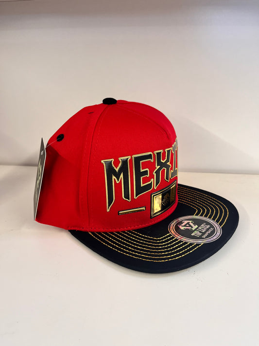 Mexico Snapback Hat with Gold Accents