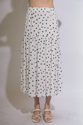 Sol Polka Dot Tiered Maxi Skirt