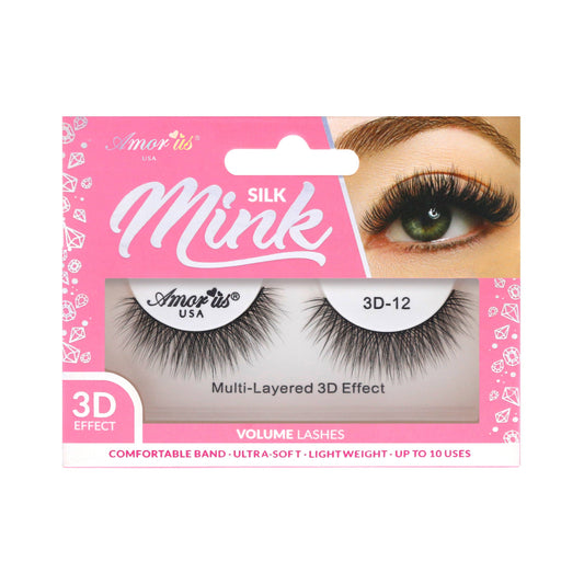 12 - 3D Silk Mink Lashes