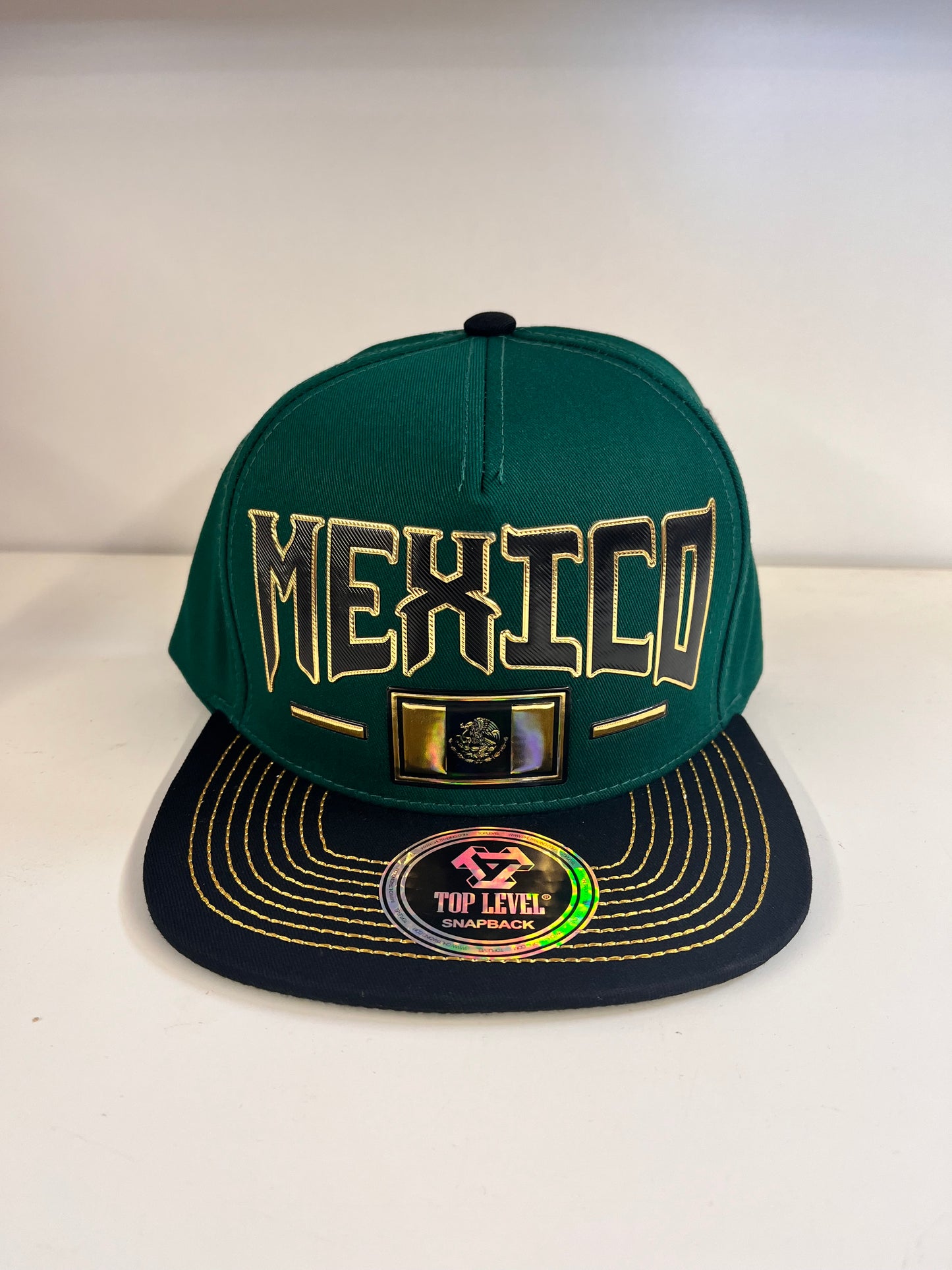 Gorra Snapback de México con Acentos Dorados - Verde