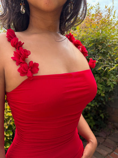 Minivestido Rosalie con tirantes florales