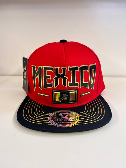 Mexico Snapback Hat with Gold Accents