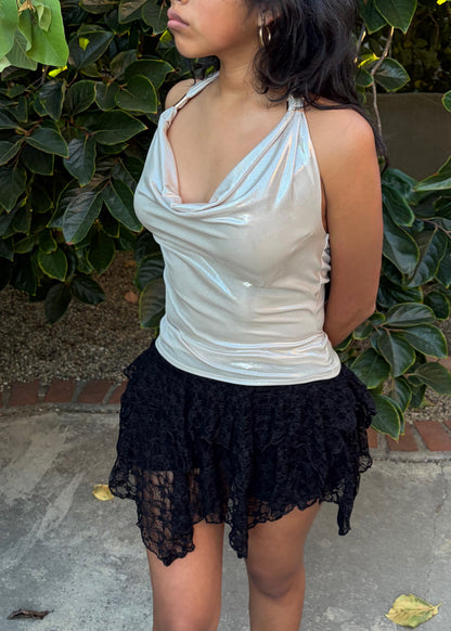 Perla Cowl Neck Halter Top