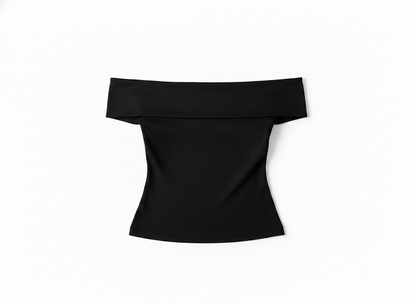 Top con escote fruncido Bardot