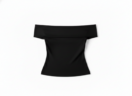 Top con escote fruncido Bardot