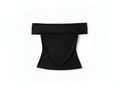 Off-Shoulder Foldover Neckline Top