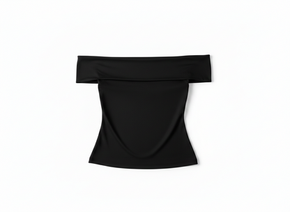 Top con escote fruncido Bardot