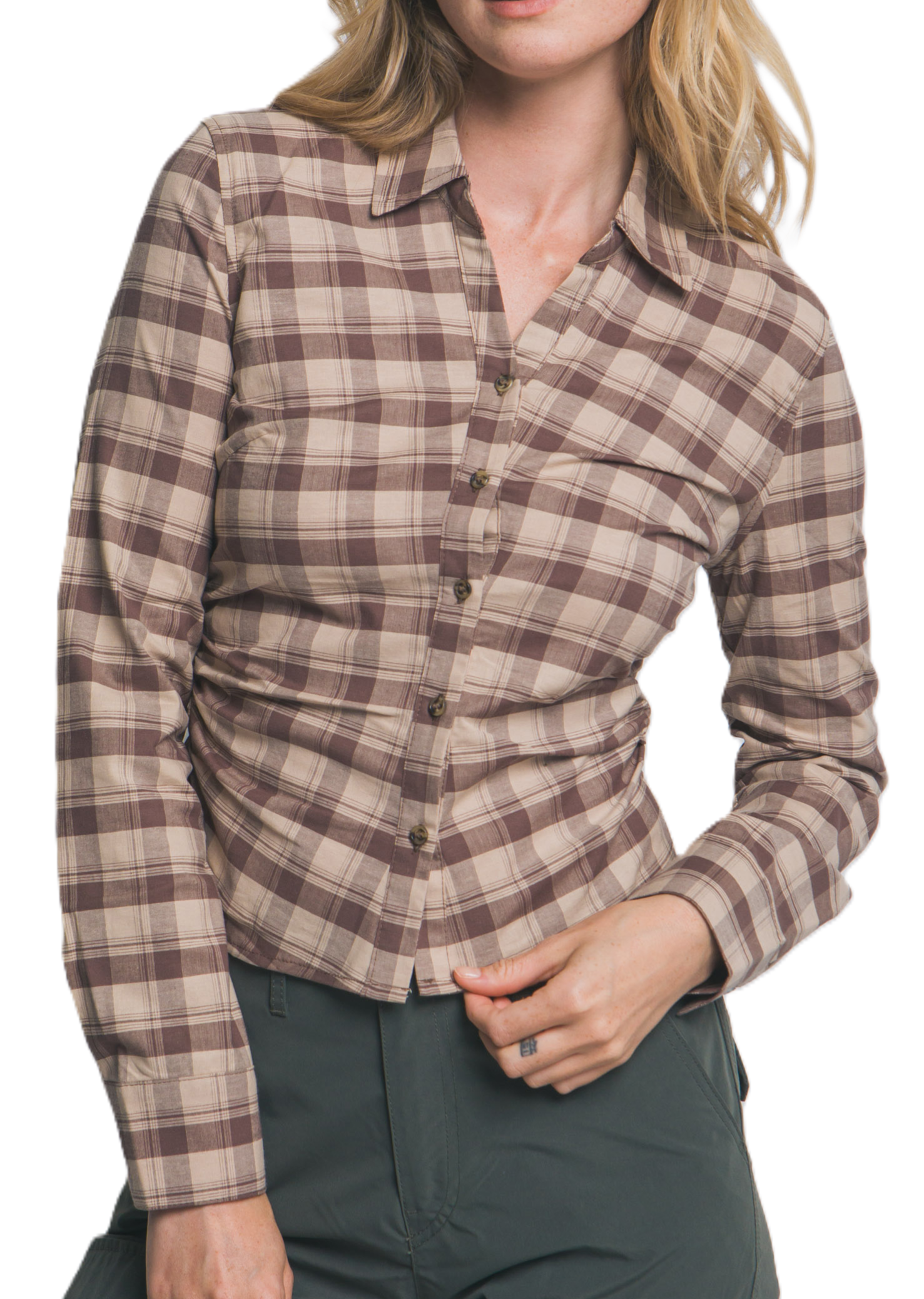 Button-Up Plaid Fitted Shirt