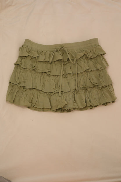 Falda pantalón con volantes
