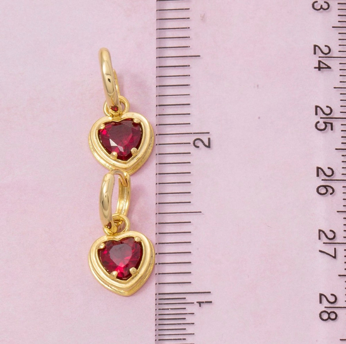 Gold-Dipped Heart Hoop Earrings