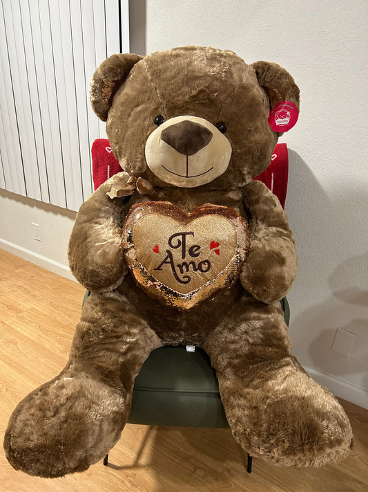Oso de peluche marrón extragrande "Te Amo"