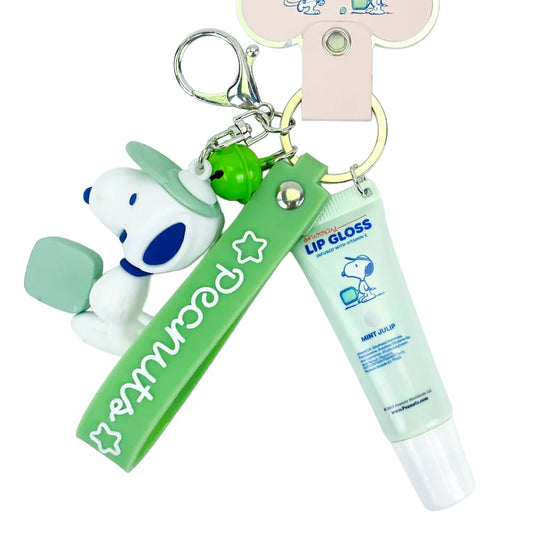 Peanuts Snoopy Lip Gloss Mint Julip with Keychain