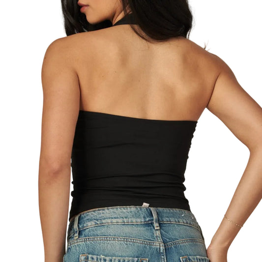 Top Milly Contour de doble capa con espalda descubierta