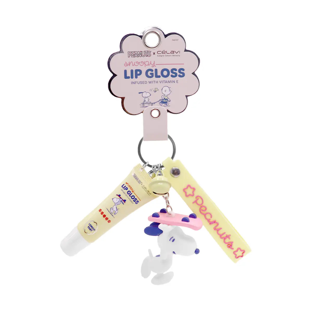 Peanuts Snoopy Lip Gloss Lemon Tart with Keychain