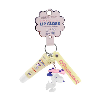Peanuts Snoopy Lip Gloss Lemon Tart with Keychain