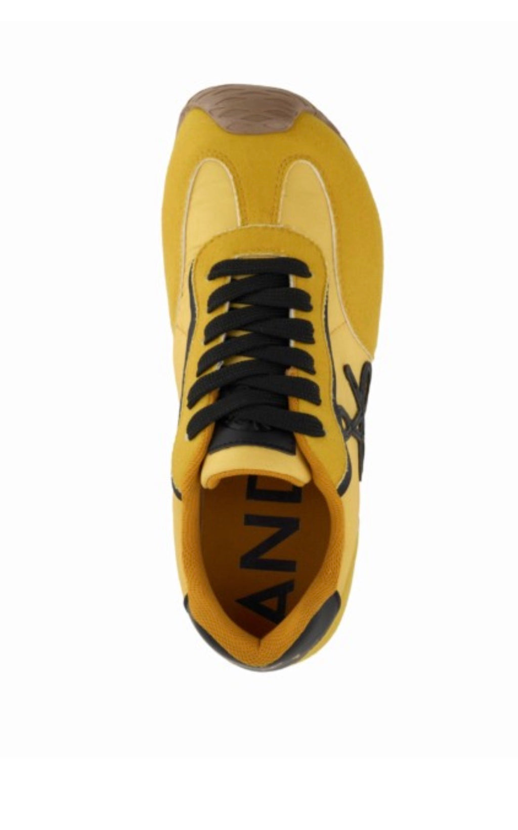 ANDREA Yellow Retro Textile Sneaker