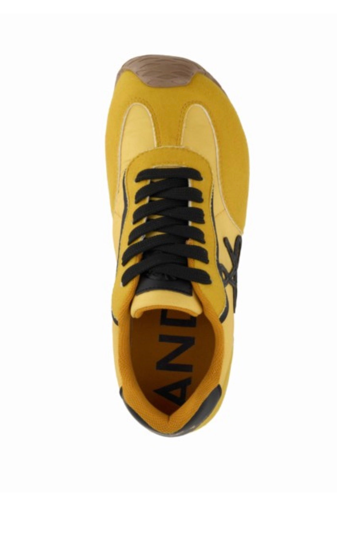 ANDREA Yellow Retro Textile Sneaker