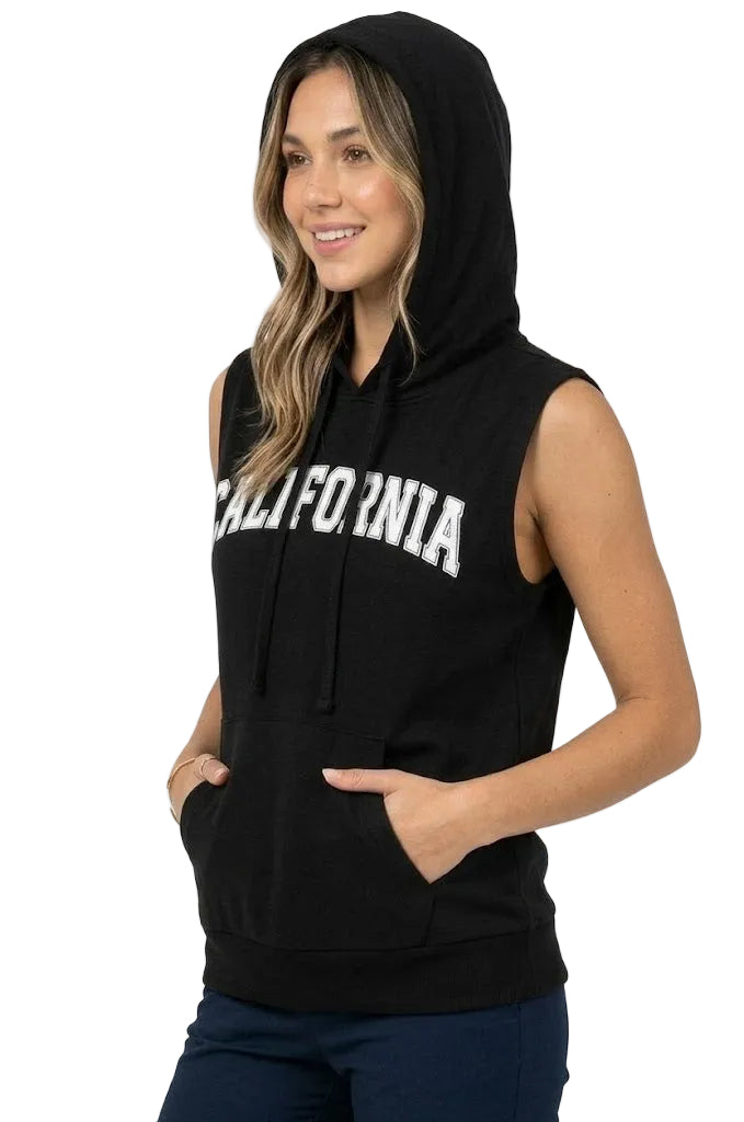 California Sleeveless Hoodie Tank