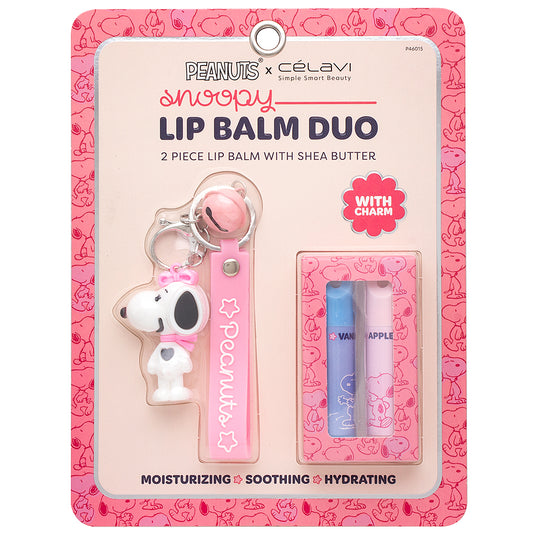 Peanuts Snoopy Lip Balm Duo W Keychain
