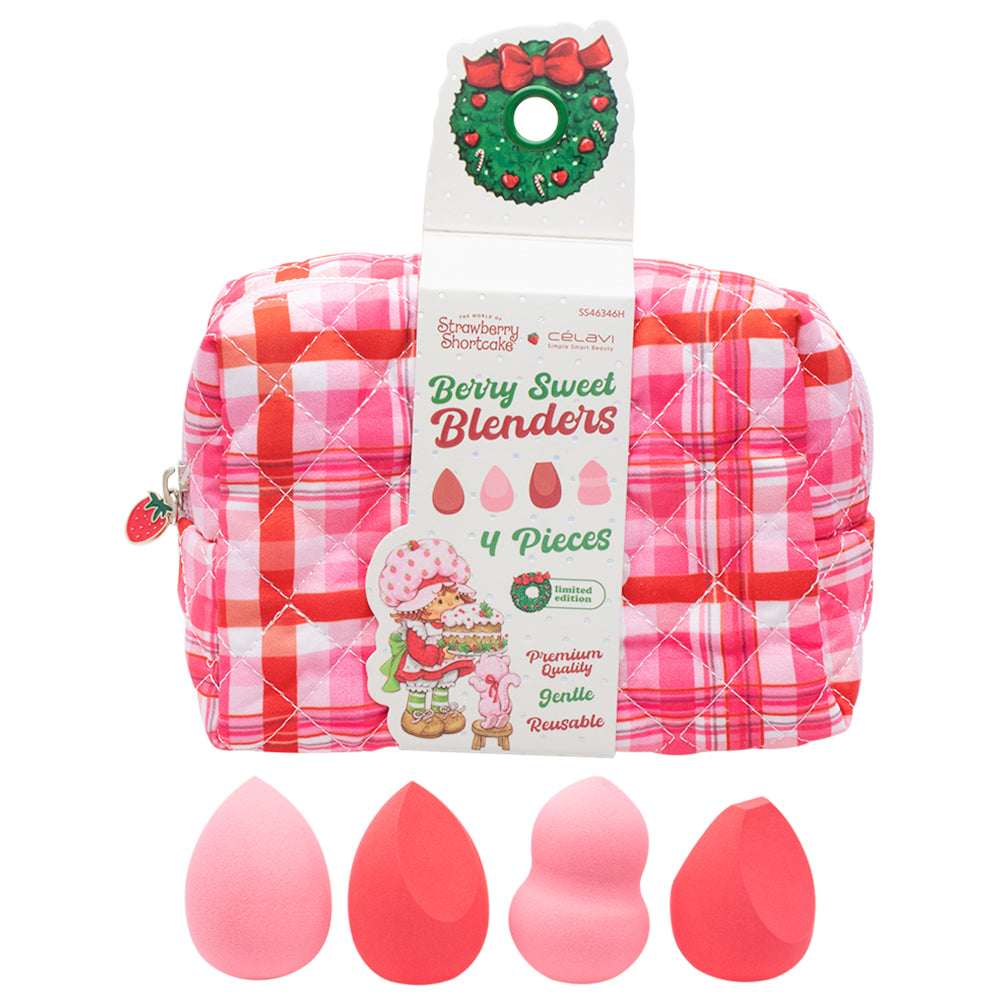 Set of berry sweet blenders with packaging featuring a Christmas wreath design.