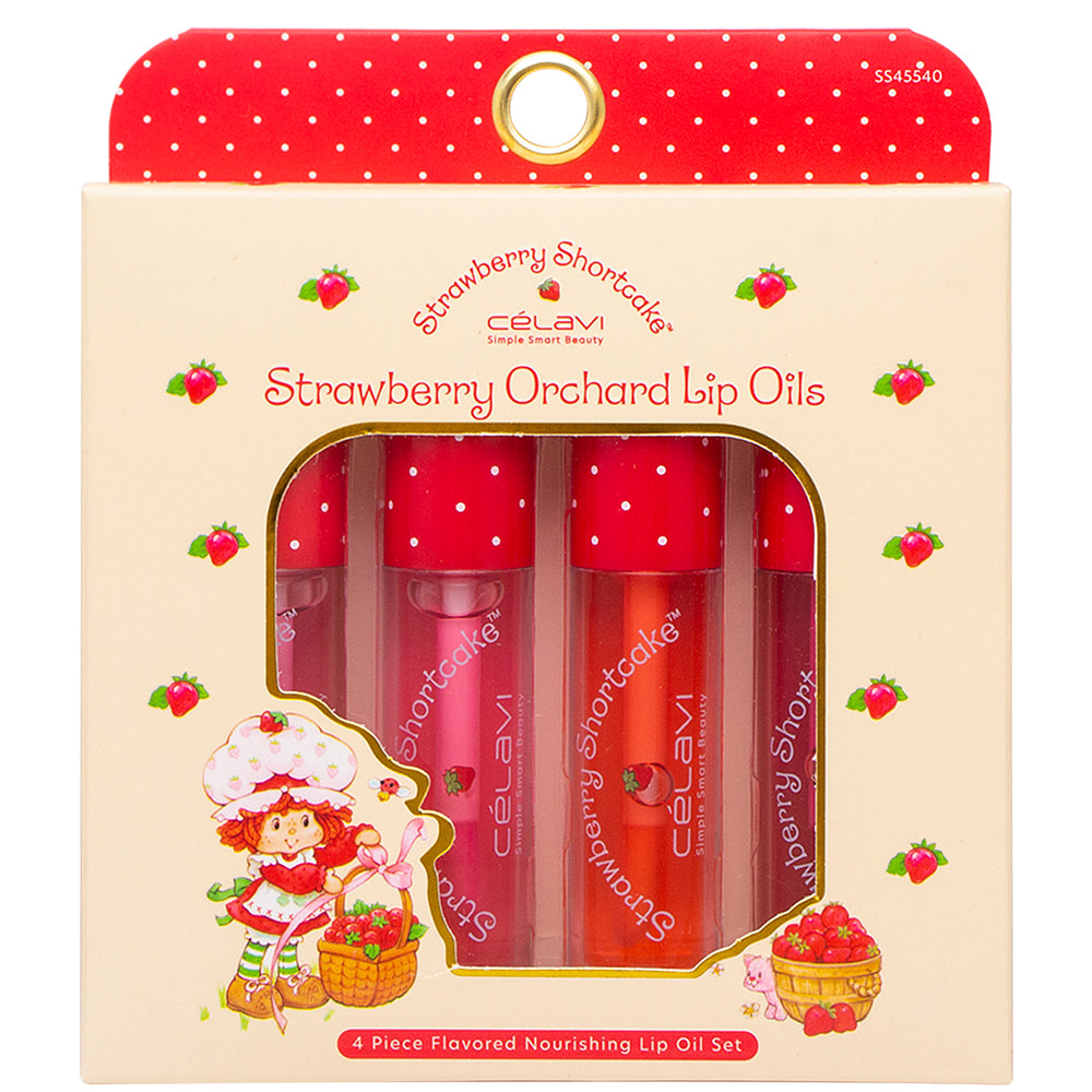 Set de aceites labiales nutritivos de 4 piezas Celavi Strawberry Shortcake Orchard