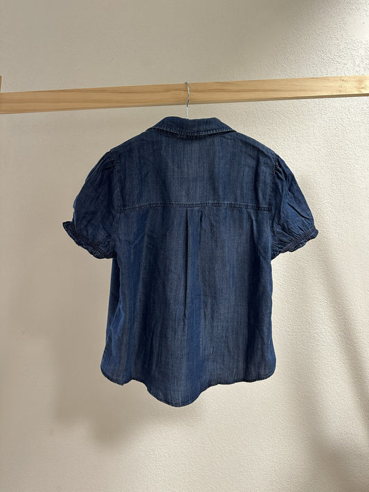 Blusa Sadie de manga corta abullonada