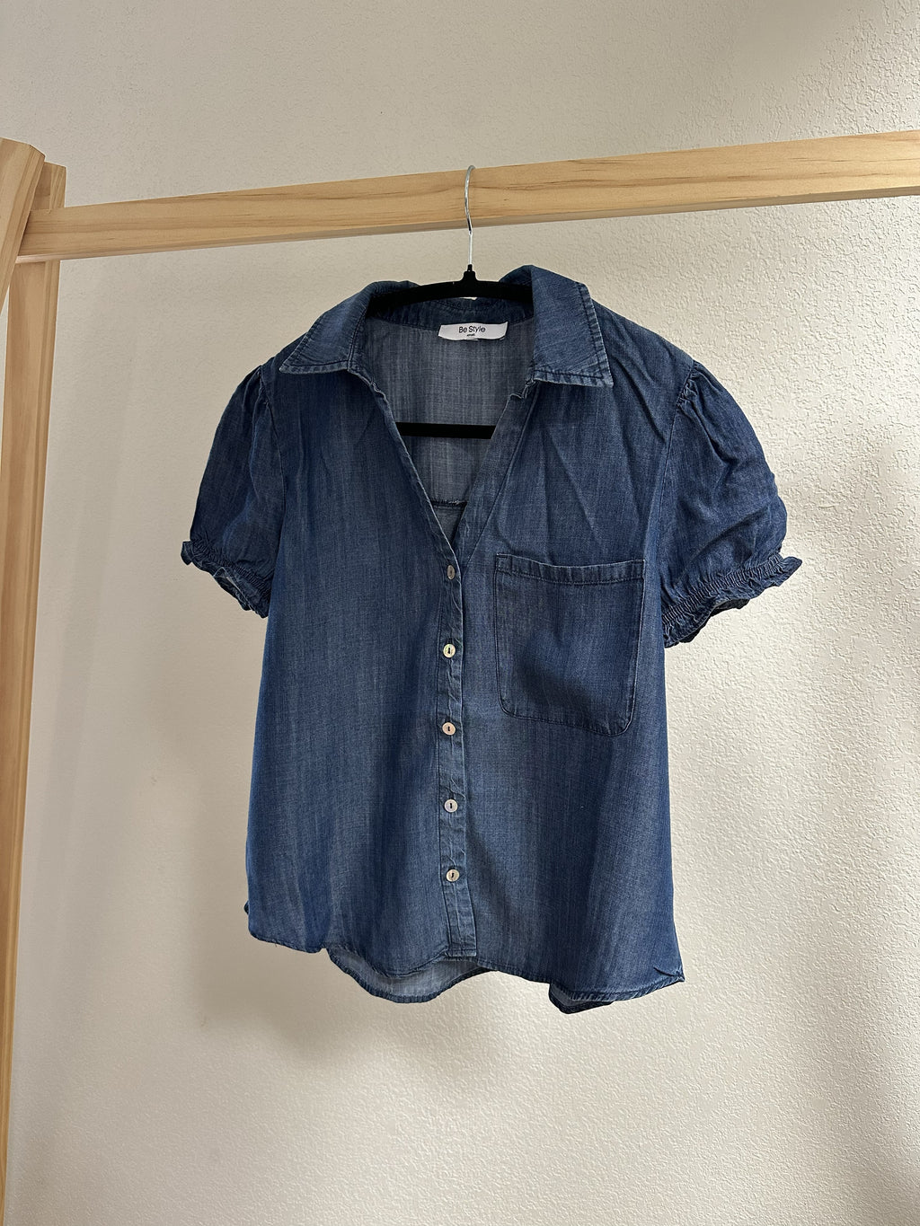 Short Sleeve Puff Blouse