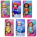 Muñecas pequeñas de las princesas Disney con peine