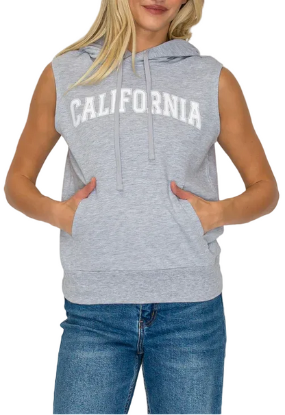 Camiseta sin mangas con capucha California