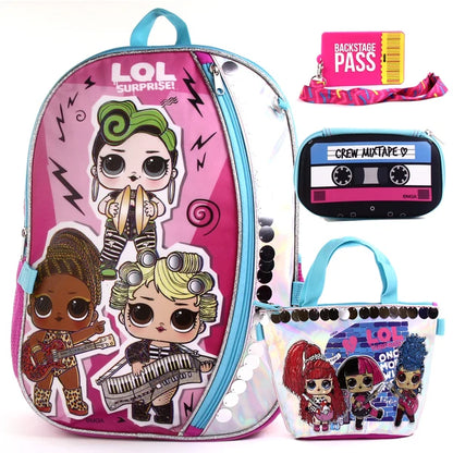LOL Surprise 4-Piece Deluxe Backpack Set