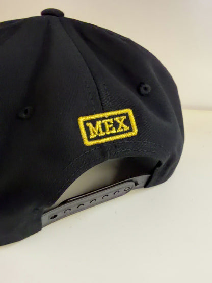 Mexico Snapback Hat with Gold Accents- Black