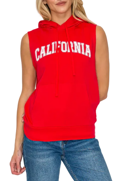 Camiseta sin mangas con capucha California